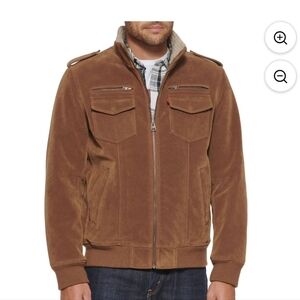 Men's Levi's Faux Suede Aviator Bomber Jacket with Sherpa Color XL